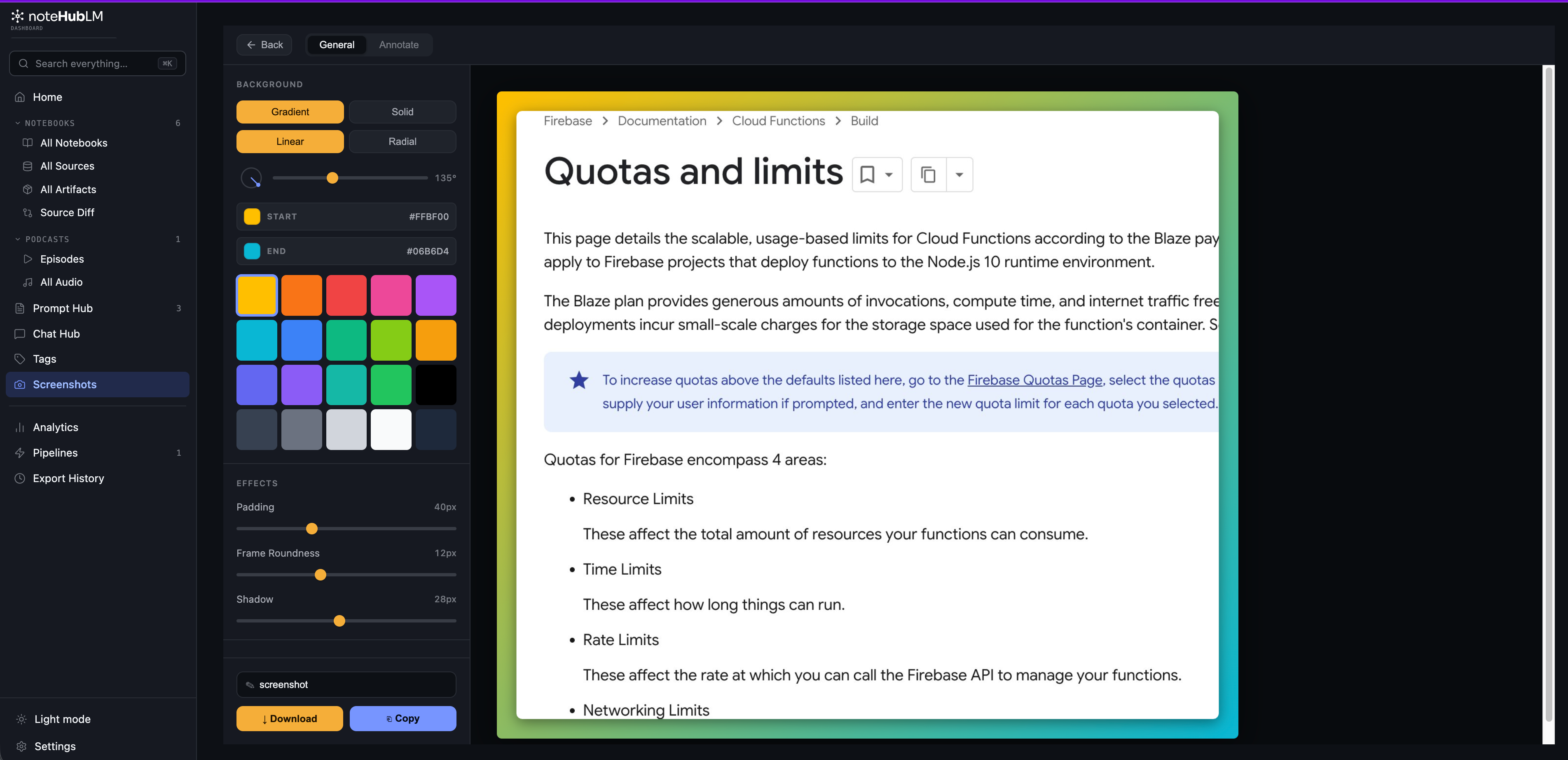 Screenshot editor